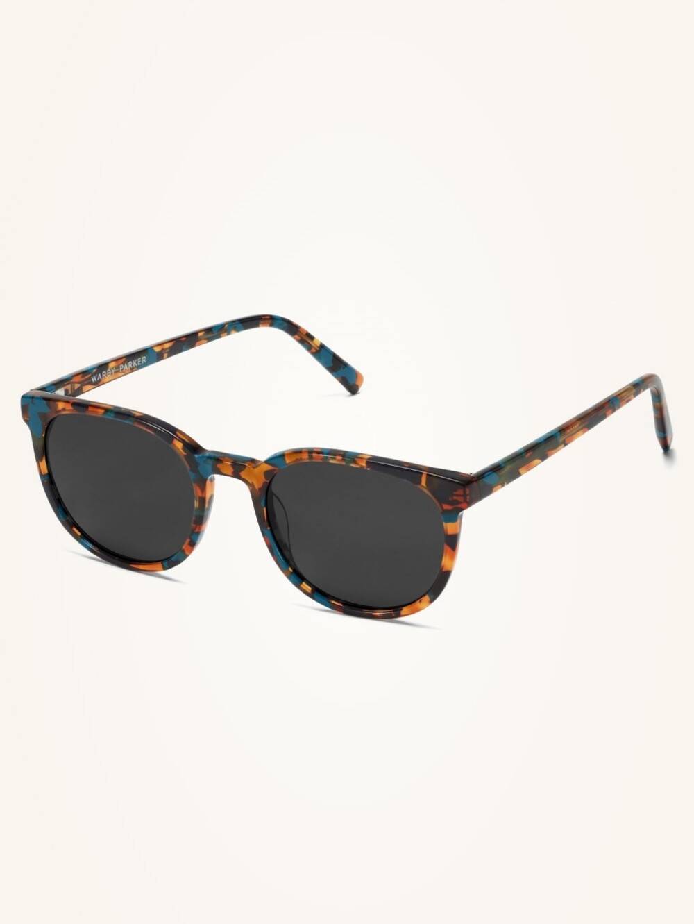 Warby Parker Gillian Unisex Round Teal Tortoise Sunglasses Blocks 100% UV Rays